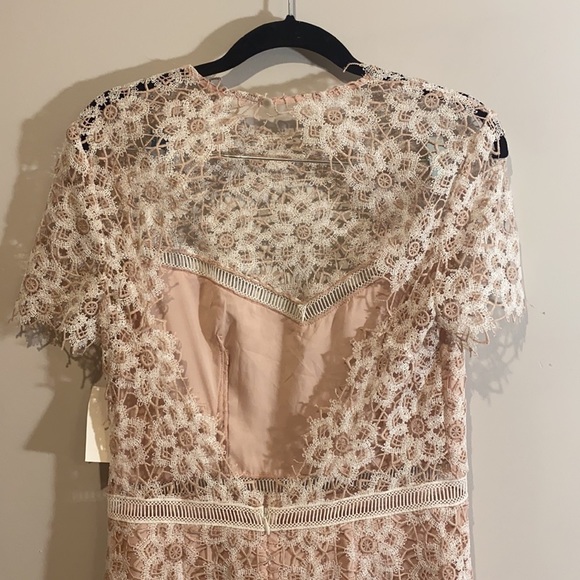 Sailor White Pink Cocktail Midi Lace Summer Dress New With Tags Wedding - Picture 6 of 8